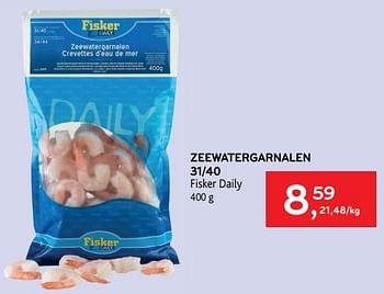 Promotions Zeewatergarnalen 31-40 fisker daily - Fisker Daily - Valide de 05/05/2021 à 18/05/2021 chez Alvo
