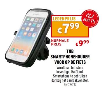 Promoties Tnb smartphonehouder voor op de fiets - Huismerk - Trafic  - Geldig van 05/05/2021 tot 09/05/2021 bij Trafic