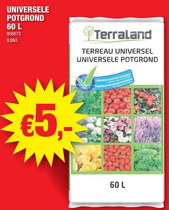 Promoties Universele potgrond - Terraland - Geldig van 05/05/2021 tot 16/05/2021 bij Hubo