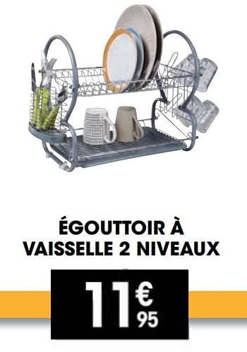 Promotions Égouttoir à vaisselle 2 niveaux - Produit Maison - Electro Depot - Valide de 05/05/2021 à 16/05/2021 chez Electro Depot