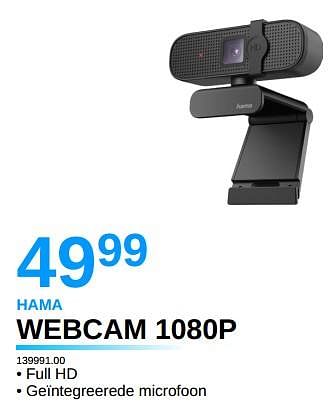 Promoties Hama webcam 1080p 13999100 - Hama - Geldig van 03/05/2021 tot 31/05/2021 bij Auva