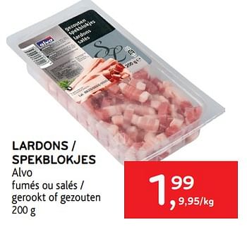 Promotions Lardons alvo - Produit maison - Alvo - Valide de 05/05/2021 à 18/05/2021 chez Alvo