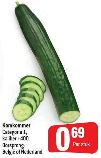 Promoties Komkommer - Huismerk - Smatch - Geldig van 05/05/2021 tot 11/05/2021 bij Smatch
