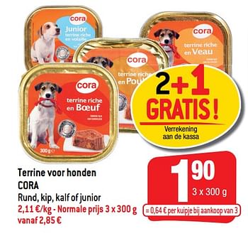 Promoties Terrine voor honden cora - Huismerk - Smatch - Geldig van 05/05/2021 tot 11/05/2021 bij Smatch