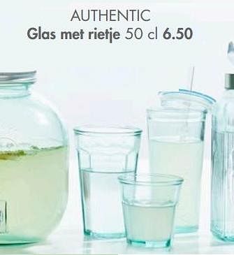 Promoties Authentic glas met rietje - Huismerk - Casa - Geldig van 03/05/2021 tot 13/06/2021 bij Casa