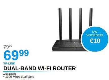 Promoties Tp-link dual-band wi-fi router archer c80 - TP-LINK - Geldig van 03/05/2021 tot 31/05/2021 bij Beecom