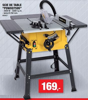 Promotions Powerplus scie de table powx07595 - Powerplus - Valide de 05/05/2021 à 16/05/2021 chez Hubo