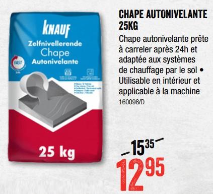 Promotions Chape autonivelante - Knauf - Valide de 29/04/2021 à 16/05/2021 chez HandyHome