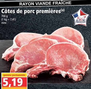 Promotions Côtes de porc premières - Produit Maison - Norma - Valide de 05/05/2021 à 12/05/2021 chez Norma