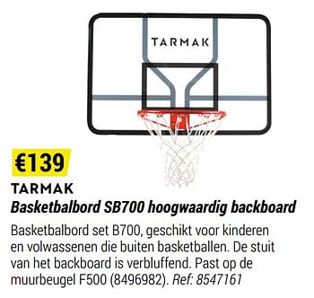 Promotions Basketbalbord sb700 hoogwaardig backboard - Tarmak - Valide de 01/05/2021 à 31/12/2021 chez Decathlon