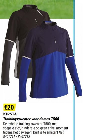 Promoties Trainingssweater voor dames t500 - Kipsta - Geldig van 01/05/2021 tot 31/12/2021 bij Decathlon