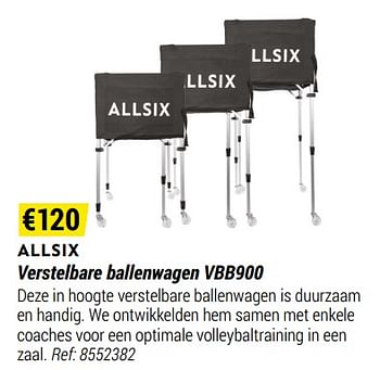 Promoties Verstelbare ballenwagen vbb900 - ALLSIX  - Geldig van 01/05/2021 tot 31/12/2021 bij Decathlon