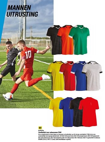Promoties Voetbalshirt voor volwassenen f500 - Kipsta - Geldig van 01/05/2021 tot 31/12/2021 bij Decathlon