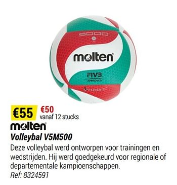 Promoties Volleybal v5m500 - Molten - Geldig van 01/05/2021 tot 31/12/2021 bij Decathlon