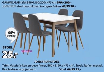 Promoties Jonstrup stoel - Huismerk - Jysk - Geldig van 03/05/2021 tot 16/05/2021 bij Jysk