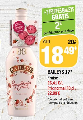 Baileys Baileys 17° fraise - En promotion chez Match