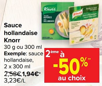 Promotions Sauce hollandaise knorr - Knorr - Valide de 05/05/2021 à 10/05/2021 chez Carrefour