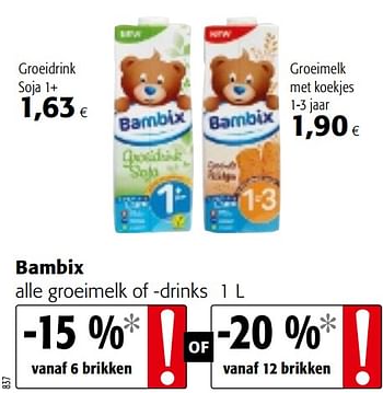 Promoties Bambix alle groeimelk of -drinks - Bambix - Geldig van 05/05/2021 tot 18/05/2021 bij Colruyt