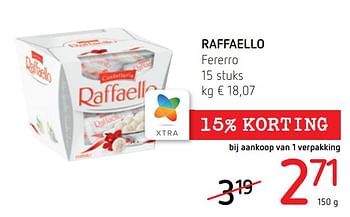 Promoties Raffaello fererro - Ferrero - Geldig van 06/05/2021 tot 19/05/2021 bij Spar (Colruytgroup)