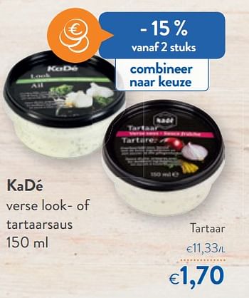 Promoties Kadé tartaar - KaDe - Geldig van 05/05/2021 tot 18/05/2021 bij OKay