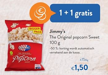 Promoties Jimmy`s the original popcorn sweet - Jimmy's - Geldig van 05/05/2021 tot 18/05/2021 bij OKay