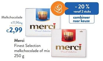 Promoties Merci melkchocolade - MERCI - Geldig van 05/05/2021 tot 18/05/2021 bij OKay