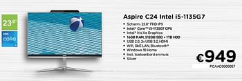 Promoties Acer aspire c24 intel i5-1135g7 - Acer - Geldig van 04/05/2021 tot 31/05/2021 bij Compudeals