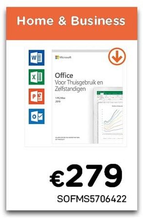 Promoties Office home + business - Microsoft - Geldig van 04/05/2021 tot 31/05/2021 bij Compudeals