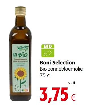 Promoties Boni selection bio zonnebloemolie - Boni - Geldig van 05/05/2021 tot 18/05/2021 bij Colruyt