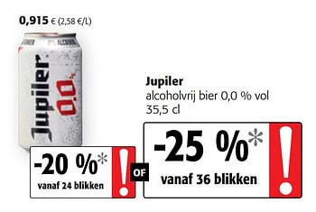 Promoties Jupiler alcoholvrij bier - Jupiler - Geldig van 05/05/2021 tot 18/05/2021 bij Colruyt