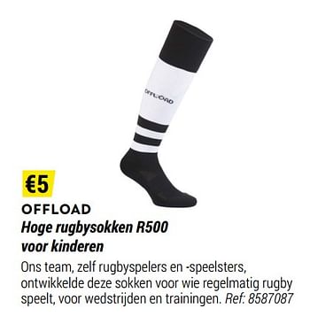 Promoties Hoge rugbysokken r500 voor kinderen - OFFLOAD - Geldig van 01/05/2021 tot 31/12/2021 bij Decathlon