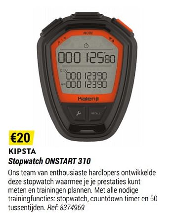 Promoties Stopwatch onstart 310 - Kipsta - Geldig van 01/05/2021 tot 31/12/2021 bij Decathlon