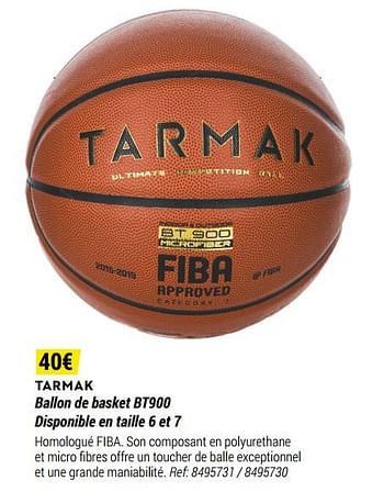 Promotions Ballon de basket bt900 - Tarmak - Valide de 01/05/2021 à 31/12/2021 chez Decathlon