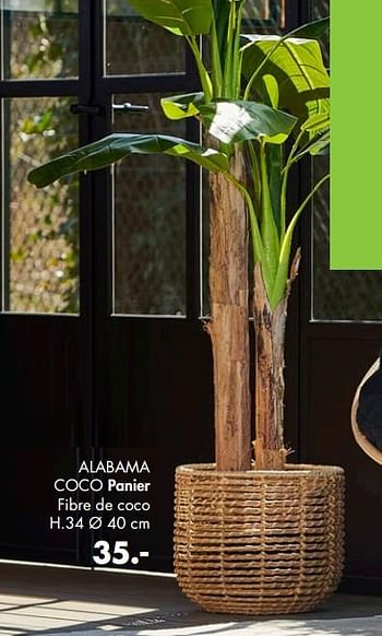 Promoties Alabama coco panier - Huismerk - Casa - Geldig van 03/05/2021 tot 13/06/2021 bij Casa