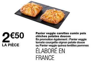 Promotions Panier veggie carottes cumin pois chiches patates douces - Produit Maison - MonoPrix - Valide de 05/05/2021 à 23/05/2021 chez MonoPrix