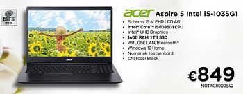 Promoties Acer aspire 5 intel i5-1035g1 - Acer - Geldig van 04/05/2021 tot 31/05/2021 bij Compudeals