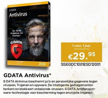 Promoties Gdata antivirus - G Data - Geldig van 04/05/2021 tot 31/05/2021 bij Compudeals