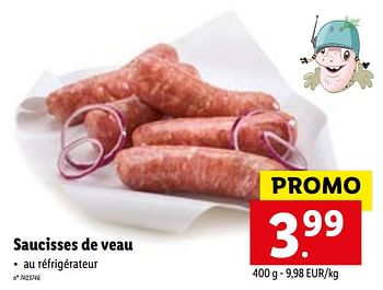 Promotions Saucisses de veau - Produit maison - Lidl - Valide de 10/05/2021 à 15/05/2021 chez Lidl