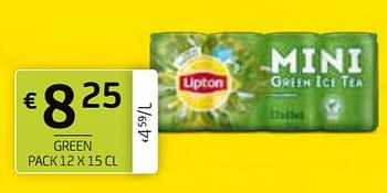 Promoties Lipton green ice tea - Lipton - Geldig van 07/05/2021 tot 20/05/2021 bij BelBev