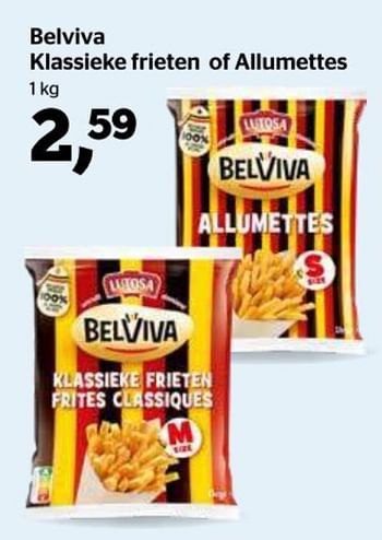 Promoties Belviva klassieke frieten of allumettes - Lutosa - Geldig van 06/05/2021 tot 19/05/2021 bij Spar