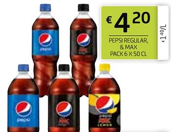 Promoties Pepsi regular + max - Pepsi - Geldig van 07/05/2021 tot 20/05/2021 bij BelBev