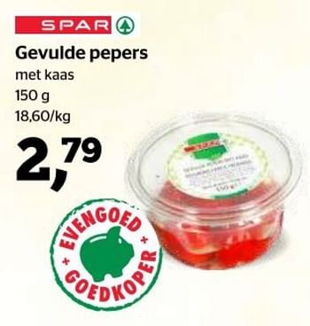 Promoties Gevulde pepers - Spar - Geldig van 06/05/2021 tot 19/05/2021 bij Spar Expres