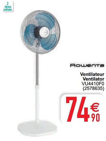 Promoties Rowenta ventilateur ventilator vu4410f0 - Rowenta - Geldig van 11/05/2021 tot 22/05/2021 bij Cora