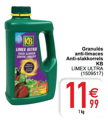 Promotions Granulés anti-limaces anti-slakkorrels kb limex ultra - KB - Valide de 11/05/2021 à 22/05/2021 chez Cora