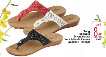 Promotions Tong slippers - Produit maison - Cora - Valide de 11/05/2021 à 22/05/2021 chez Cora