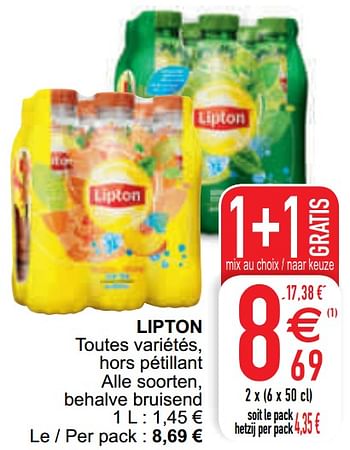 Promoties Lipton - Lipton - Geldig van 11/05/2021 tot 17/05/2021 bij Cora
