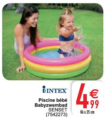 Promotions Piscine bébé babyzwembad senset - Intex - Valide de 11/05/2021 à 22/05/2021 chez Cora
