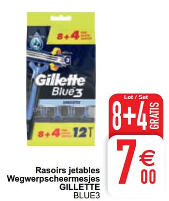 Promotions Rasoirs jetables wegwerpscheermesjes gillette blue3 - Gillette - Valide de 11/05/2021 à 17/05/2021 chez Cora
