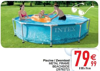 Promotions Piscine - zwembad metal frame beachside - Intex - Valide de 11/05/2021 à 22/05/2021 chez Cora