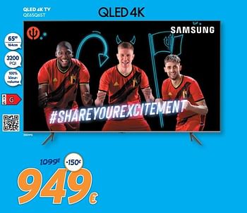 Promoties Samsung qled 4k tv qe65q65t - Samsung - Geldig van 10/05/2021 tot 06/06/2021 bij Krefel